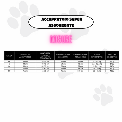 Accappatoio Super Assorbente Per Animali